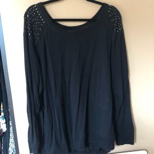 Torrid Black Stud Shoulder Top